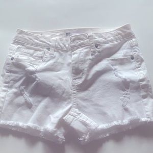 Girls Jean Distressed Jean Shorts stretch